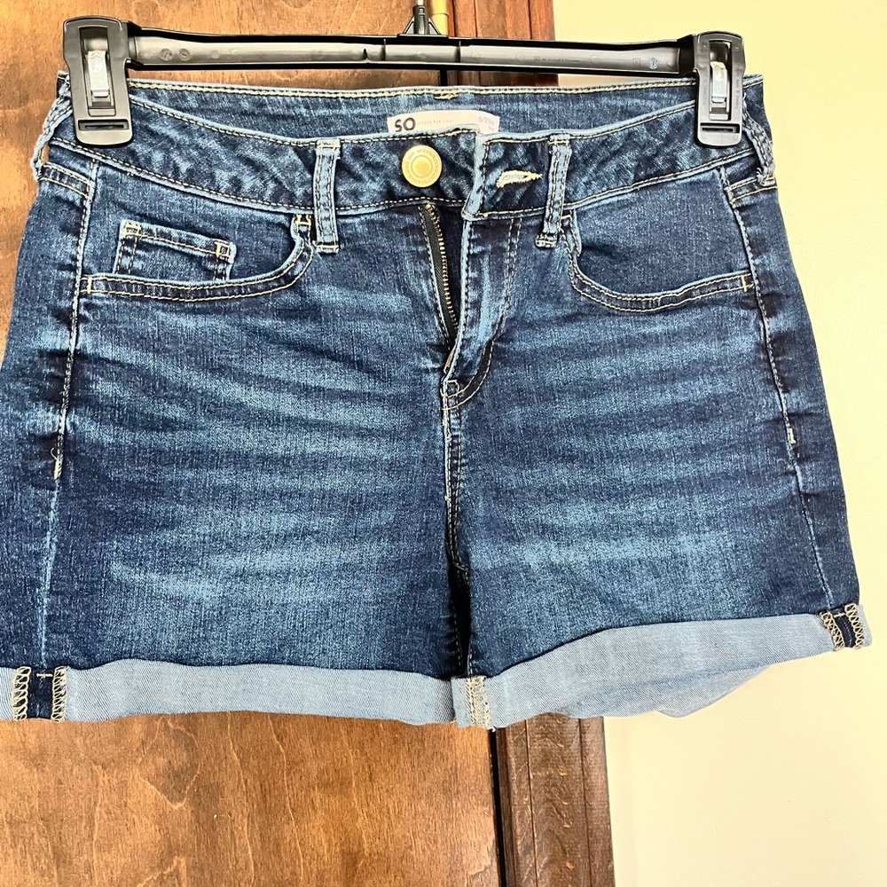 SO Women's Dark Blue Jean Shorts